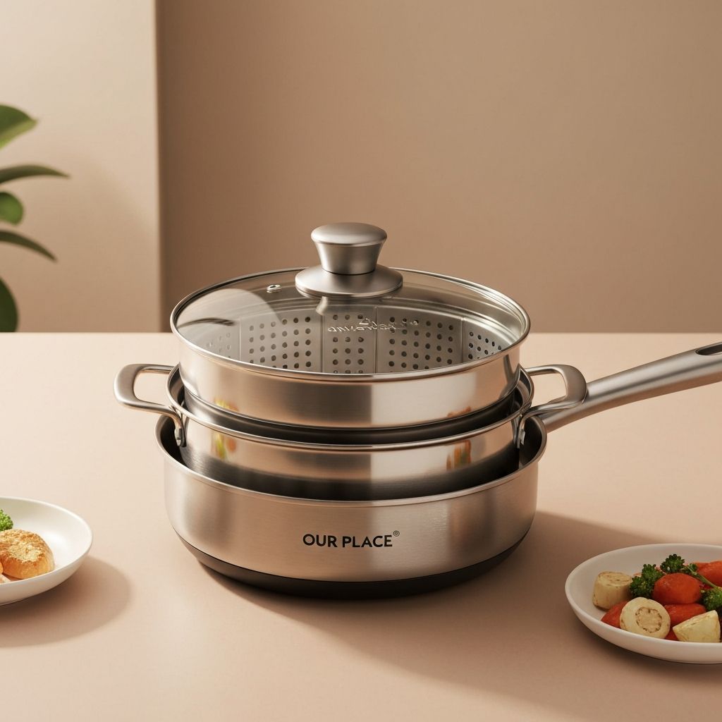 Our Place Always Pan 2.0 iconic design with 8-in-1 functionality